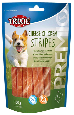 Trixie 31586 PREMIO Cheese Chicken Stripes, 100 g