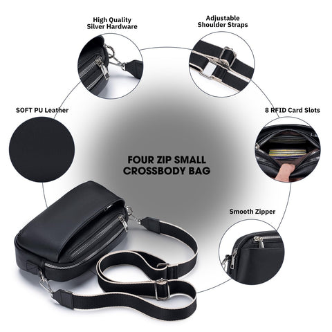 Roulens Cross Body Bag, Shoulder Bag with Adjustable Wide Strap ShoulderÃƒÆ’Ã‚Â¯Ãƒâ€šÃ‚Â¼Ãƒâ€¦Ã¢â‚¬â„¢Large capacity bag, multi-pocket bag,Vegan LeatherMobile Phone BagÃƒÆ’Ã‚Â¯Ãƒâ€šÃ‚Â¼Ãƒâ€¦Ã¢â‚¬â„¢Multifunctional Bag