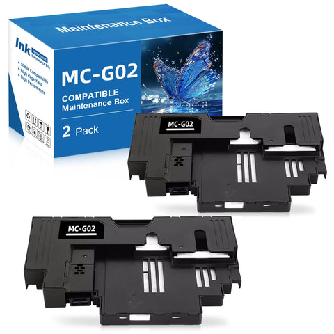 Yongairuink MC-G02 Maintenance Cartridge for CAN G620 PIXMA G1220 G2260 G3260 Printer MC G02 Waste Ink Tank, MC-G02 Maintenance Ink Box Collection (2 Pack)