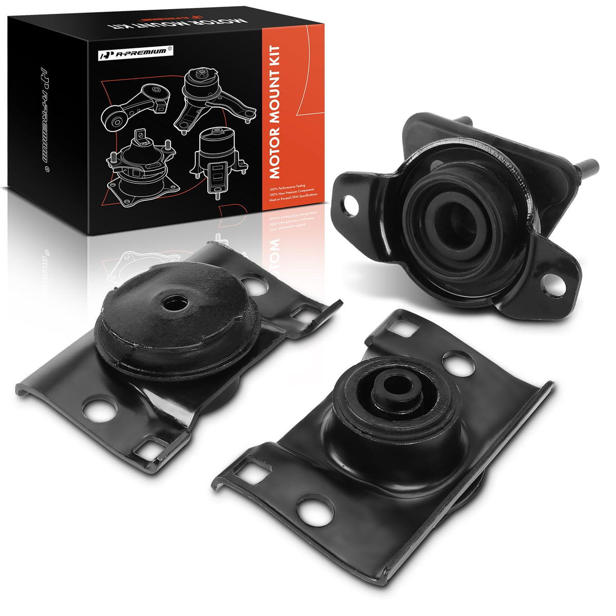A-Premium 3PCS Engine Motor Mount and Transmission Mount Kit Compatible with Nissan Pathfinder 2008-2012, Titan 2004-2015, Armada 2005-2015 & Infiniti QX56 2004-2010, 4WD, Automatic Transmission Only
