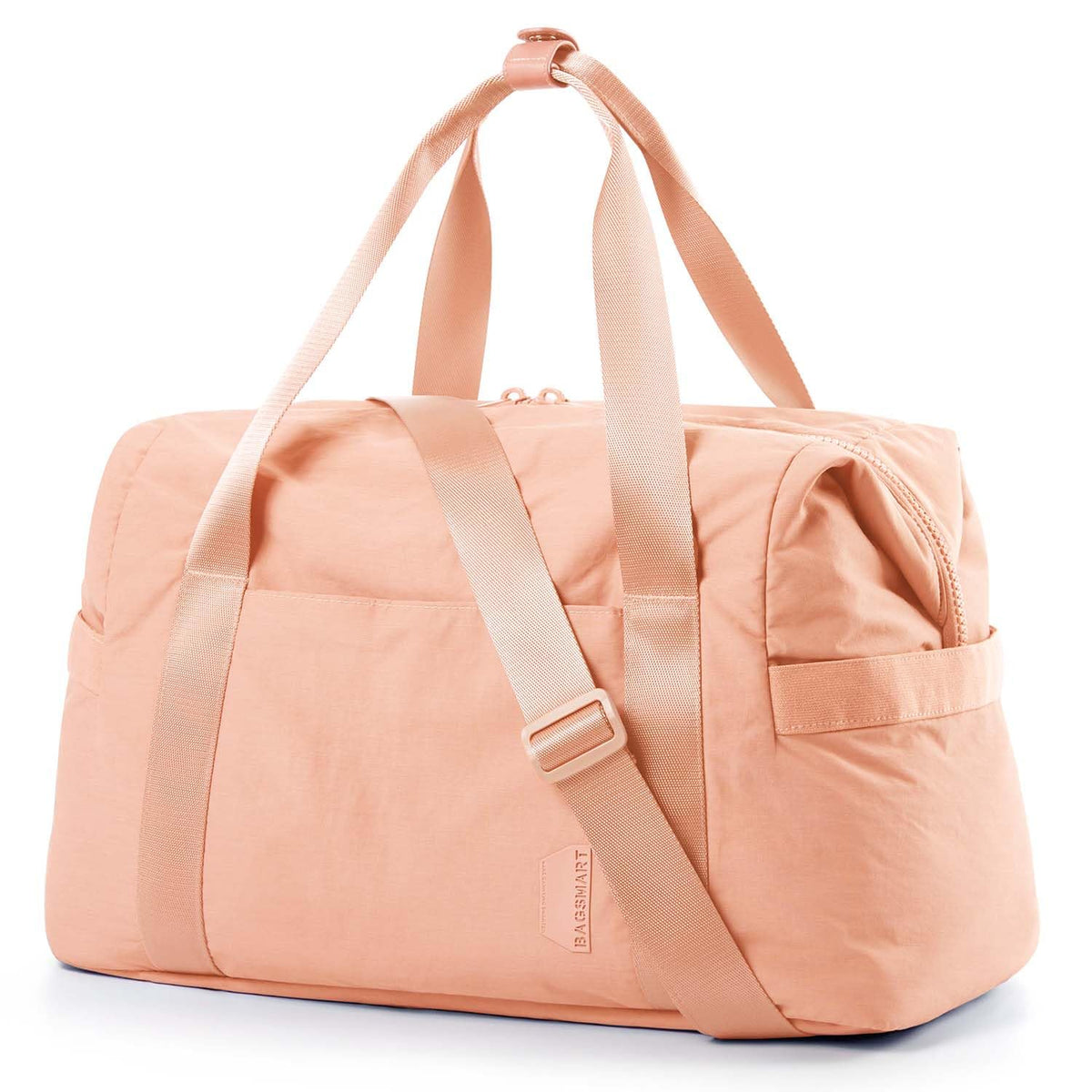 BAGSMART BAGSMART Gym Bag for Women, Carry on Weekender Overnight Bag, Travel Duffel Bags with Trolley Sleeve, Personal Item Travel Bag Tote Bag Workout Dance Bag, Orange-30L
