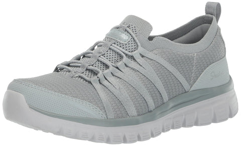 SKECHERS Women's Graceful-Soft Soul Sneaker, Grey, 9