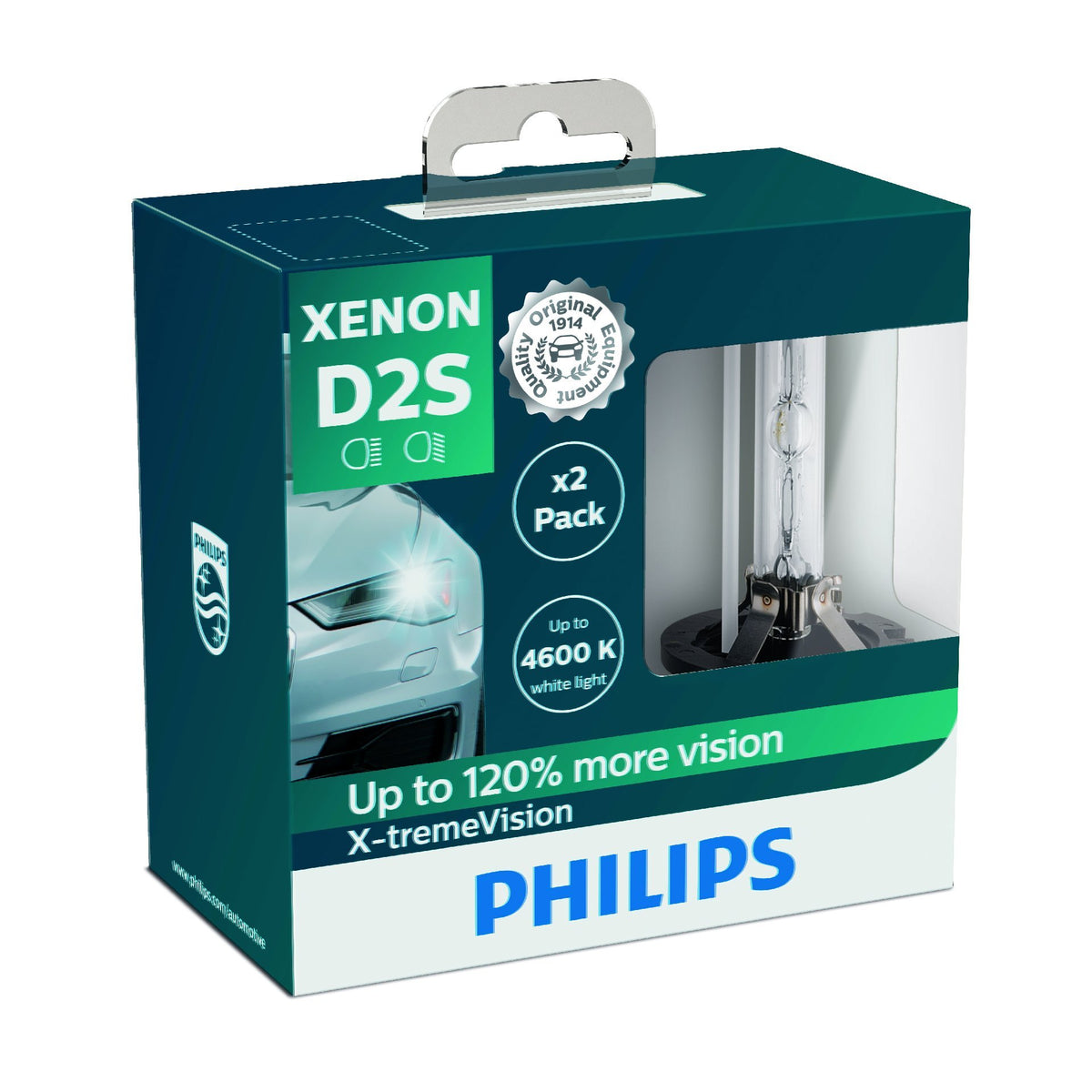 Philips X-tremeVision 85122XVS2 Xenon headlight bulb D2S, set of 2