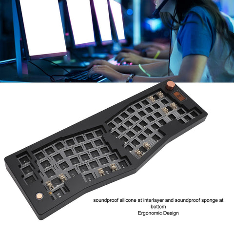 VBESTLIFE 65% Mechanical Keyboard Kit, Bluetooth 5.0 2.4G Type C 3 Modes Keyboard Ergonomic Hot Swappable Custom Gaming Keyboard, PCB Gasket Gaming Keyboard DIY Kit