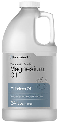 HorbÃ¤ach Magnesium Oil | 64 fl. oz | Therapeutic Grade | Vegetarian, Non-GMO, Gluten Free, and Paraben Free Odorless Formula