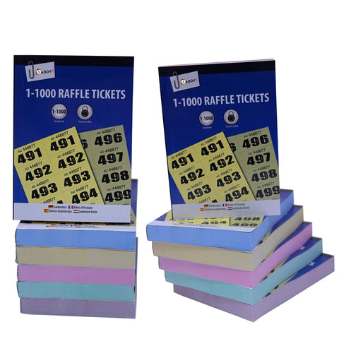 Stationery cloakroom and raffle tickets Tombola Draw Numbered Charity Events Prize Draw Lucky Draw 1-1000 (12)