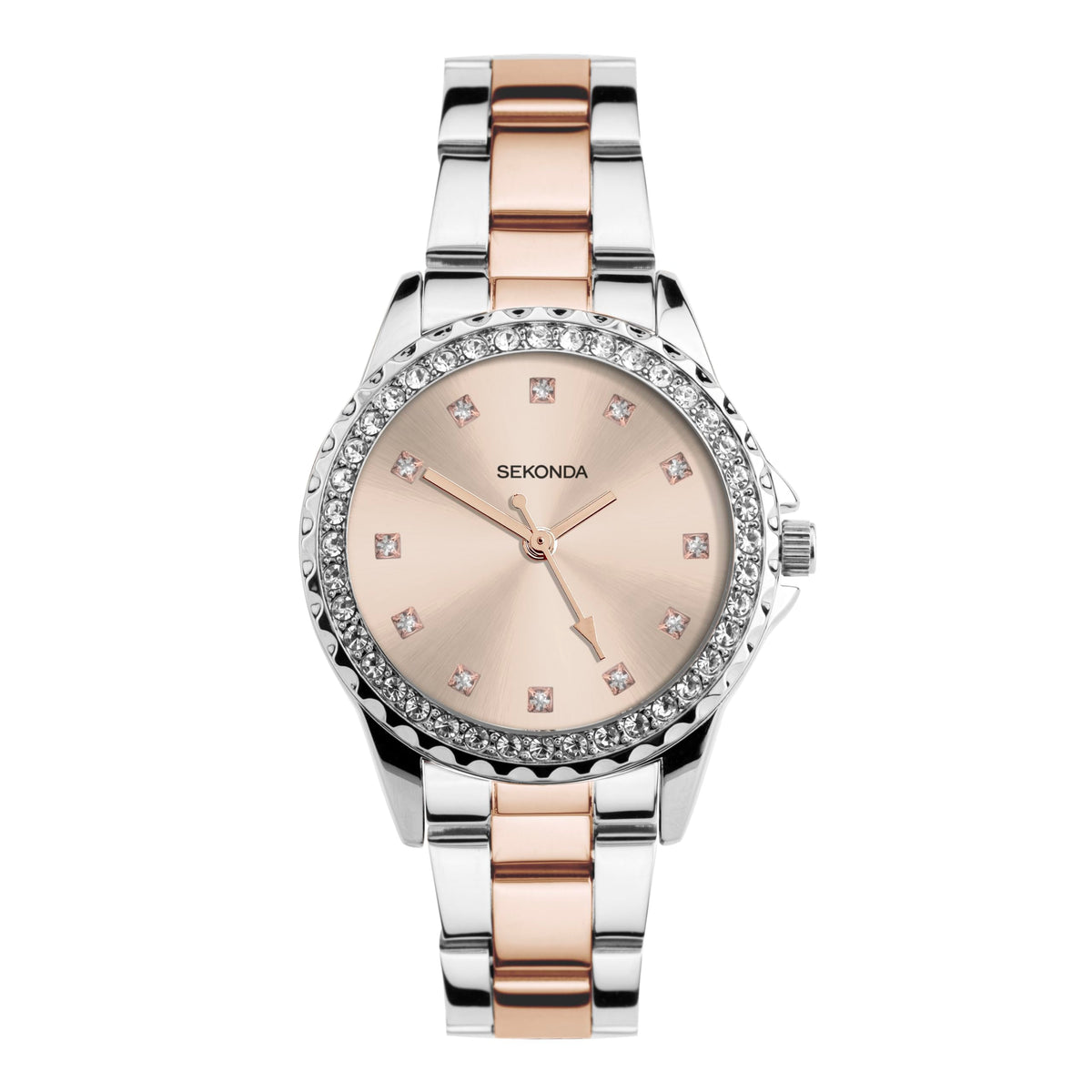 Sekonda Women's Quartz Watch with Rose Gold Dial Analogue Display and Multi-Colour Bracelet 4254.27