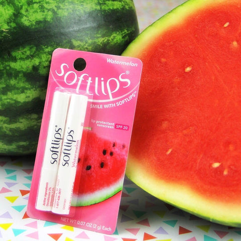 Softlips Lip Protectant SPF 20 Watermelon 0.07 oz, 2-Count (Pack of 6)