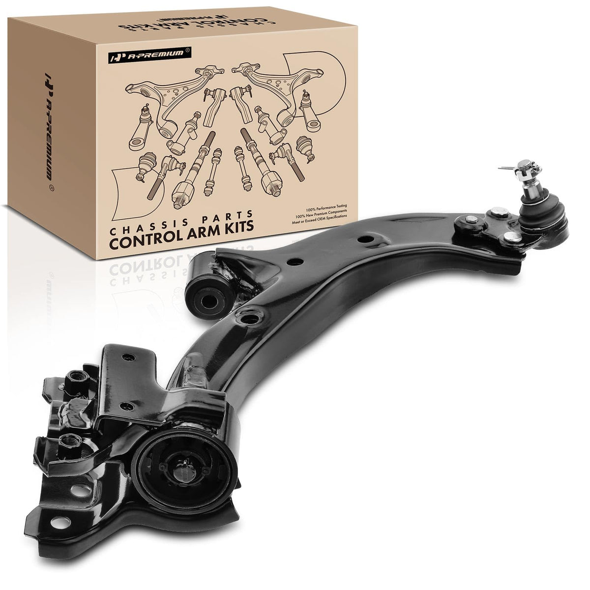 A-Premium Front Right Lower Control Arm, with Ball Joint & Bushing, Compatible with Honda CR-V 2007 2008 2009 2010 2011