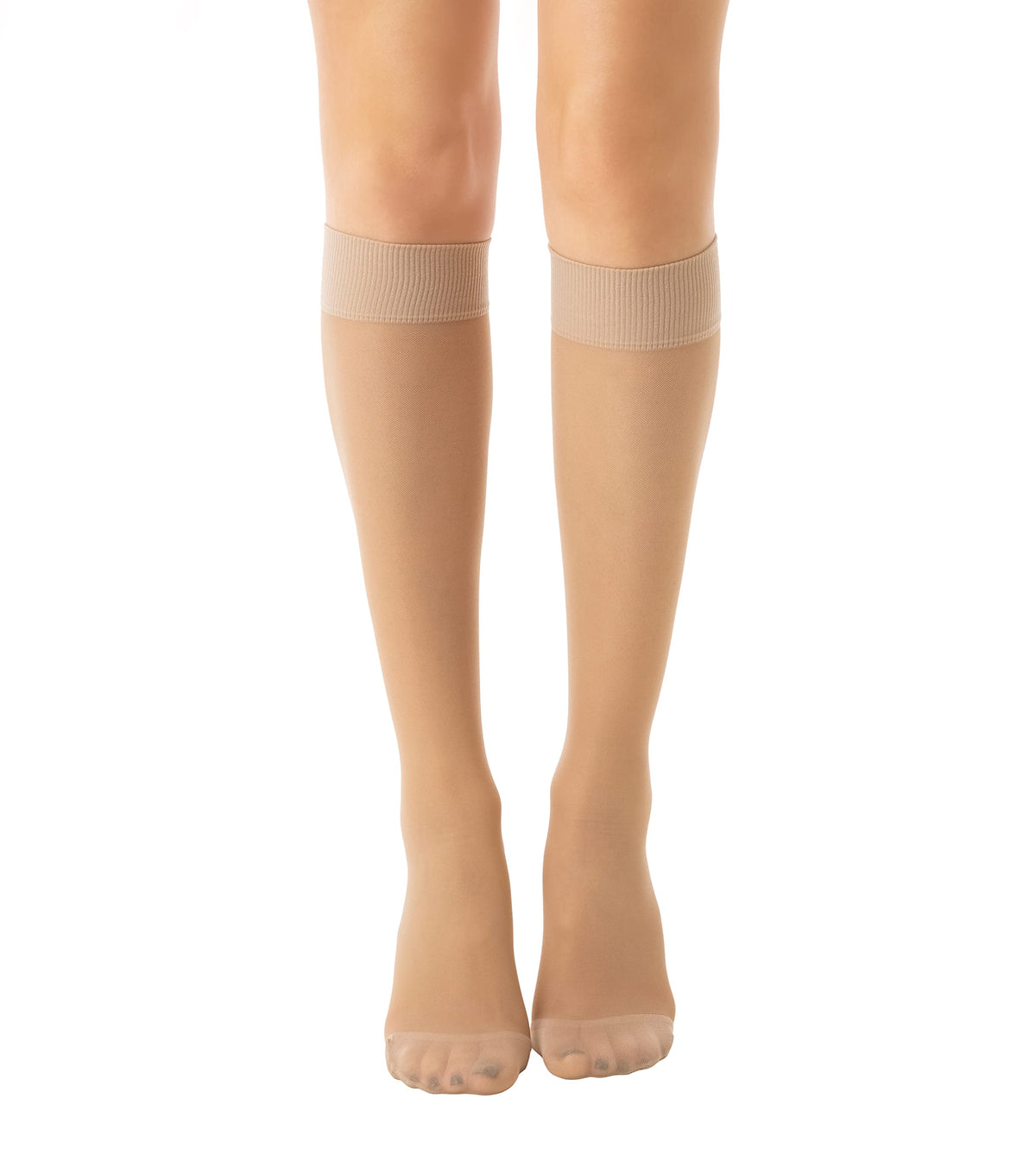 Relaxsan Basic 850 (1 Pair - Skin 2/M) Compression Socks for Women, Knee High Socks 18-22 mmHg