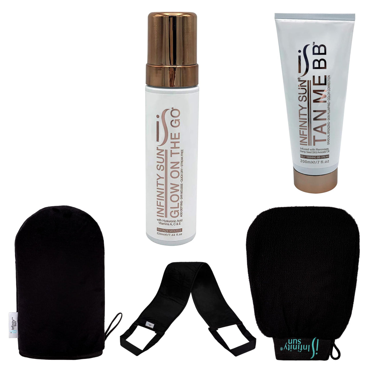 Infinity Sun, Bronze Me BB Glow Box, for a Long Lasting Tan, 5 Piece Kit