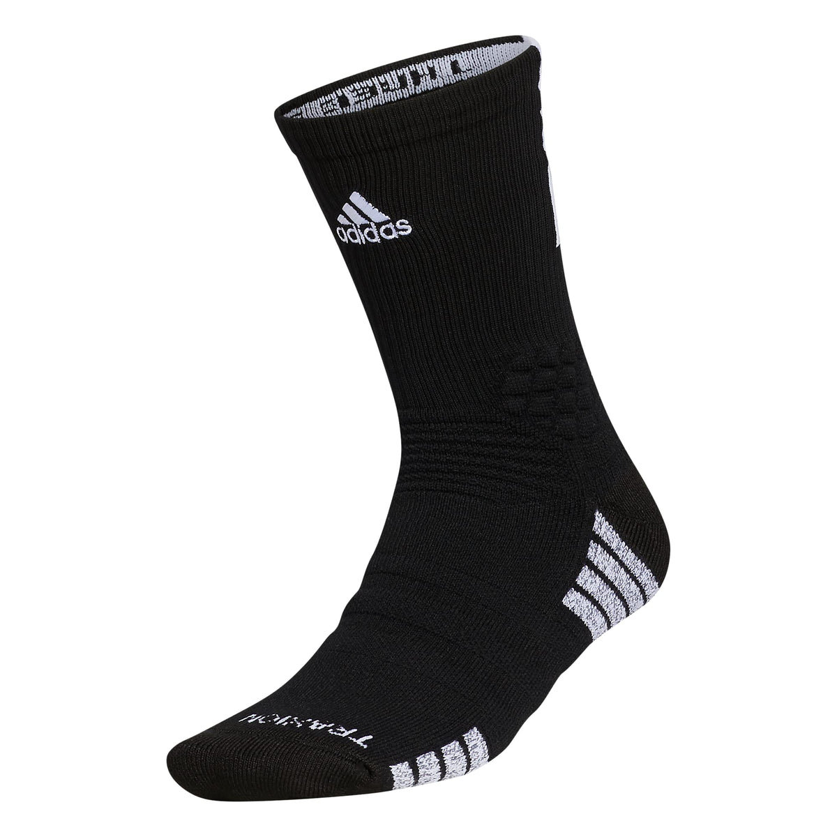 adidas Unisex Creator 365 Basketball Crew Socks (1-Pair), Black/White, X-Large