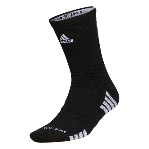 adidas Unisex Creator 365 Basketball Crew Socks (1-Pair), Black/White, X-Large