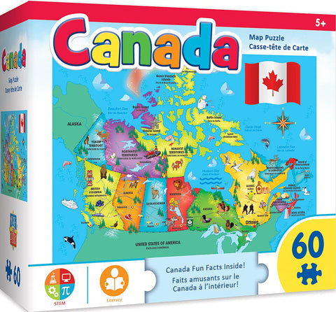 MasterPieces Explorer Kids - Canadian Map - 60 Piece Kids Puzzle