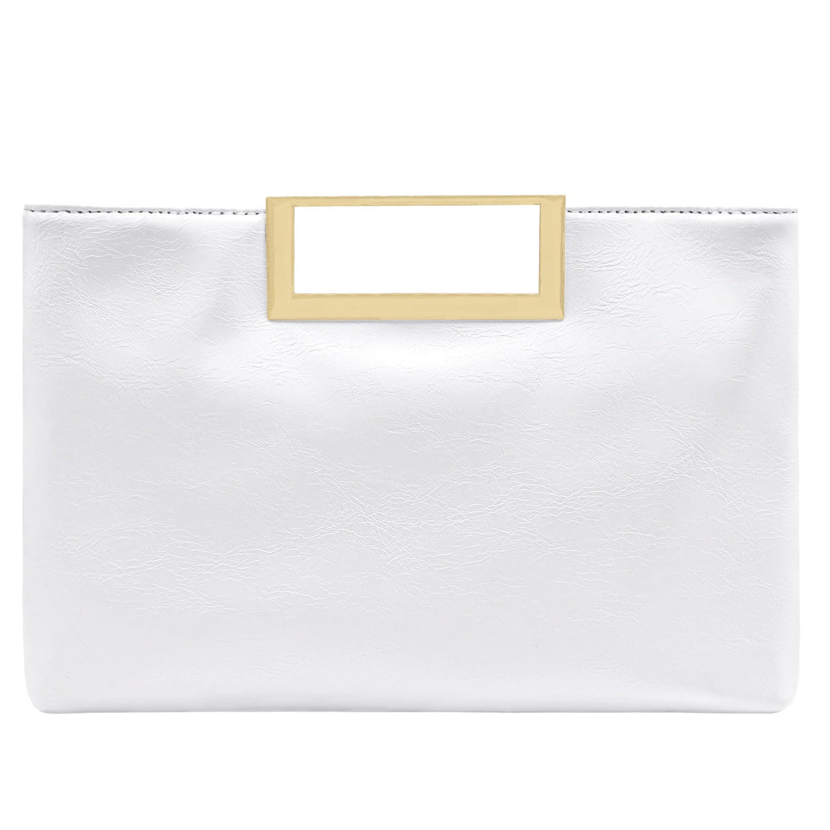 Milisente Women's Clutch Handbag Shoulder Bag Elegant Evening Bag with Handle Crossbody Bag for Wedding, White