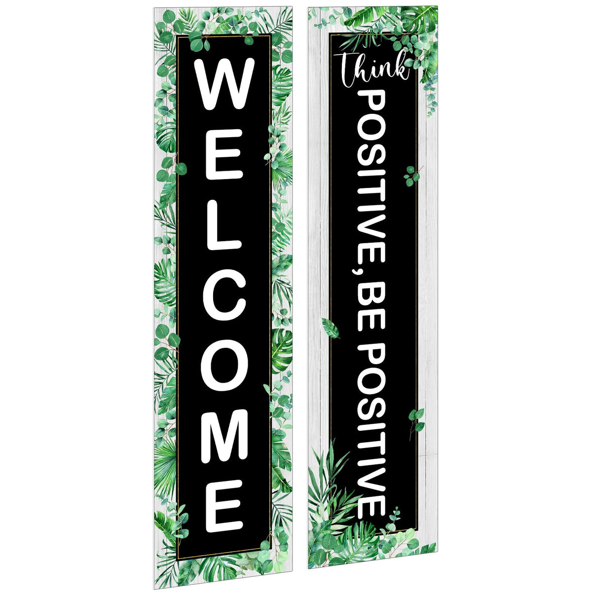 Pasimy Classroom Welcome Banner Eucalyptus Classroom Decoration for Teacher Positive Welcome Bulletin Board Sign Banner for Primary Elementary Middle School Back to School Decoration Supply