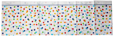 Vibrant Rainbow Polka Dots Rectangular Plastic Table Cover - 54" x 84" - Eye-catching Design, Durable & Easy to Clean - Perfect for Parties & Events