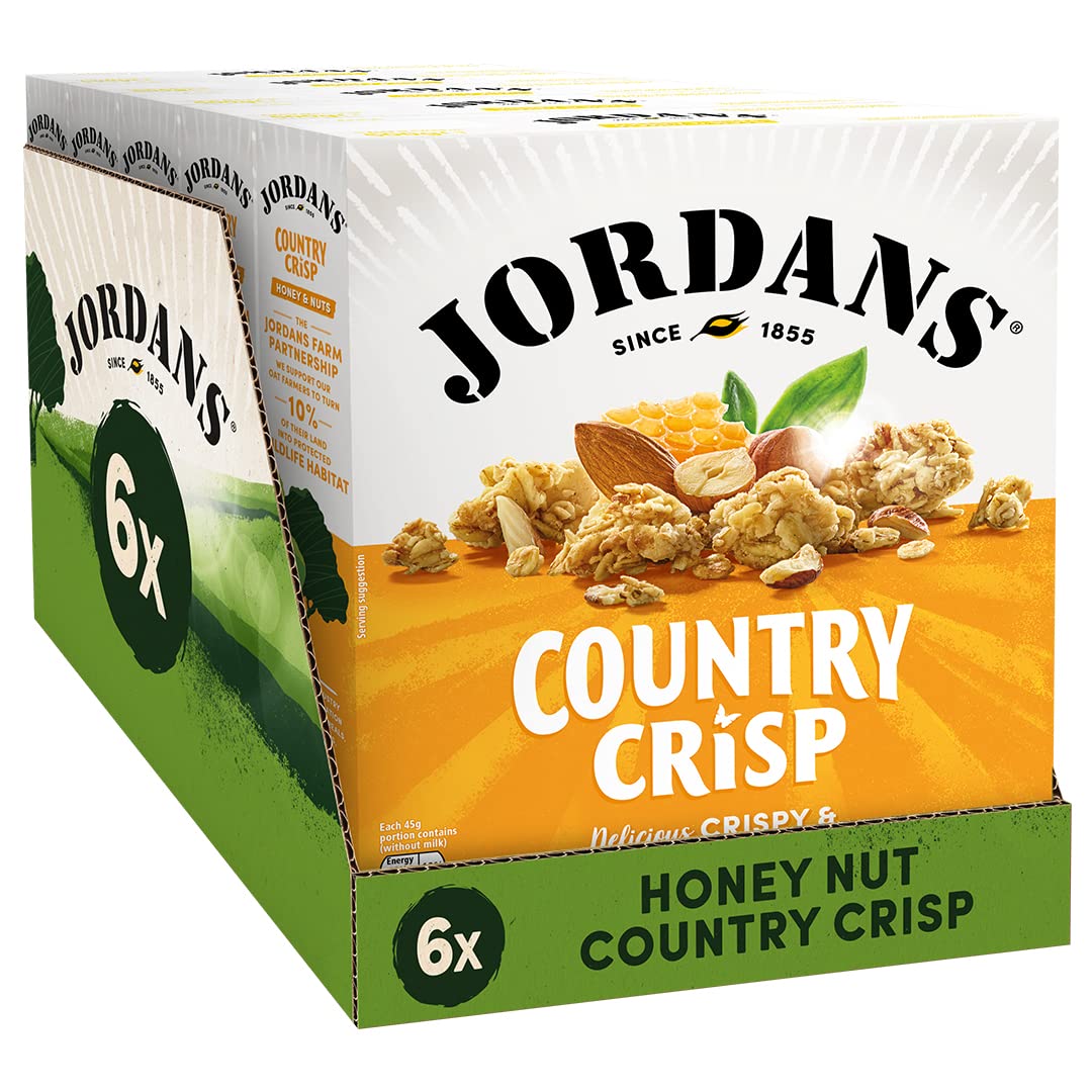 Jordans Country Crisp Honey & Nut | Breakfast Cereal | Vegetarian | 6 PACKS of 500g