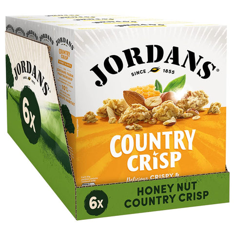 Jordans Country Crisp Honey & Nut | Breakfast Cereal | Vegetarian | 6 PACKS of 500g