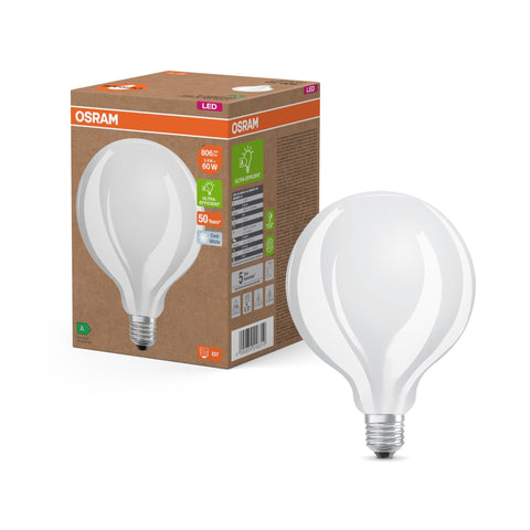 Osram LED Superstar Classic Globe G 95 Frosted Glass 3.8 W 806 Lumen E27 Cool White Light 4000 K EEK A Diameter 95 mm