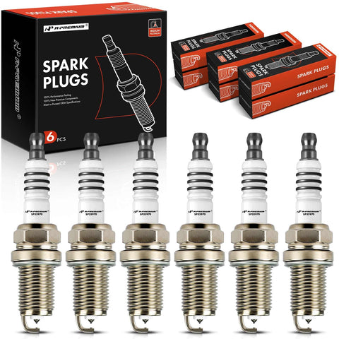 A-Premium Iridium & Platinum Spark Plug Compatible with Toyota Camry, Highlander, Sienna, Avalon, Supra, Solara & Lexus RX300, ES330, SC300 & Mercedes-Benz C32 AMG & Chrysler & Suzuki, Pack of 6