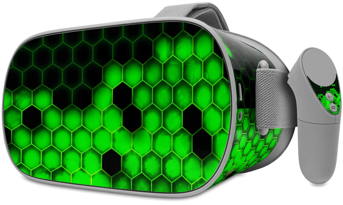 Decal Style Skin Wrap Compatible with Oculus Go Headset - HEX Green (Oculus NOT Included)