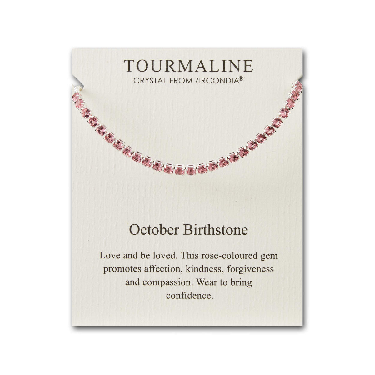 Philip Jones October Birthstone Friendship Bracelet with Tourmaline Zircondia® Crystals