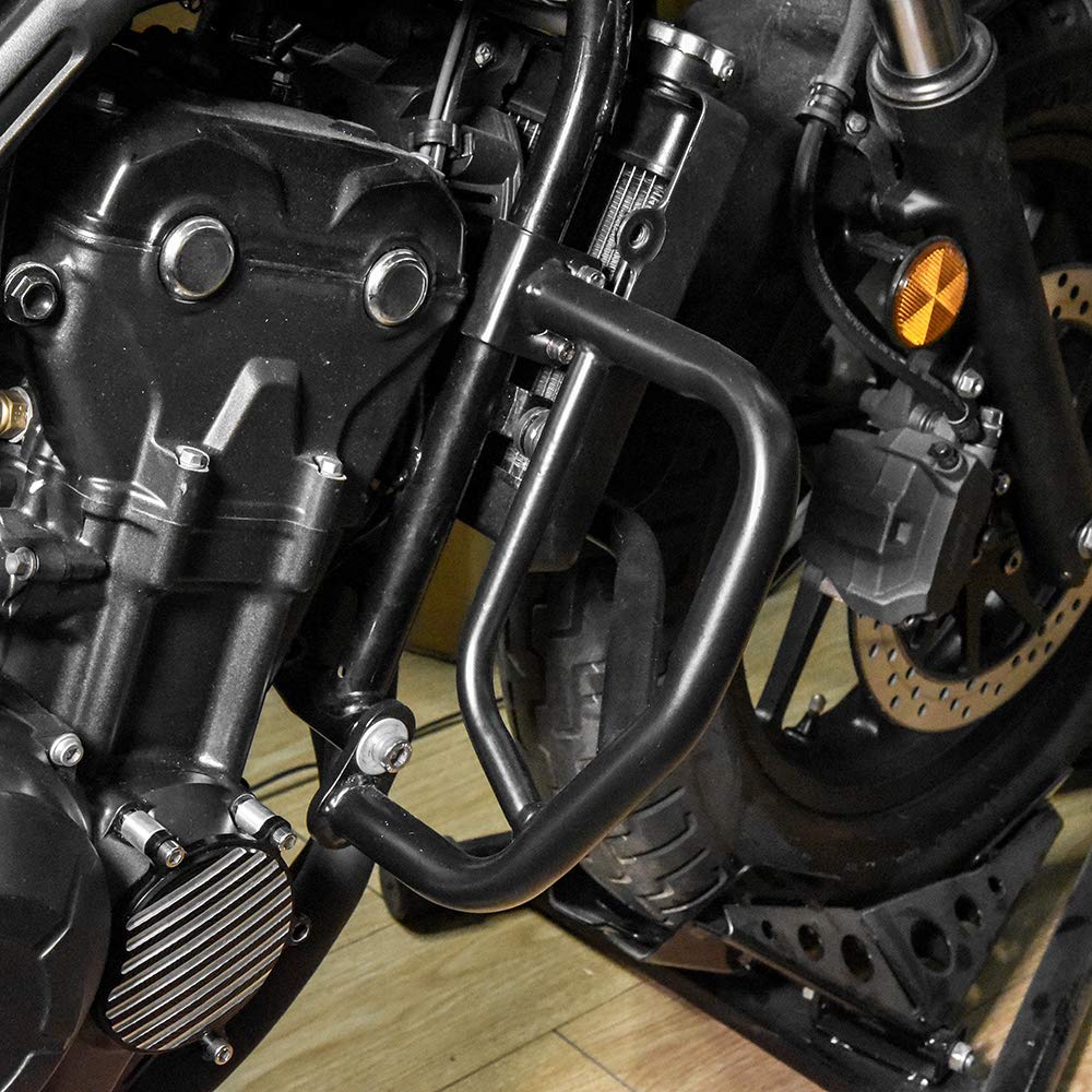 Black Highway Bars for CMX500 Rebel 17-23, Motorcycle Steel Engine Guard Bumper Crash Bar Frame Falling Protector for Rebel CMX 500 Rebel500 2017 2018 2019 2020 2021 2022 2023