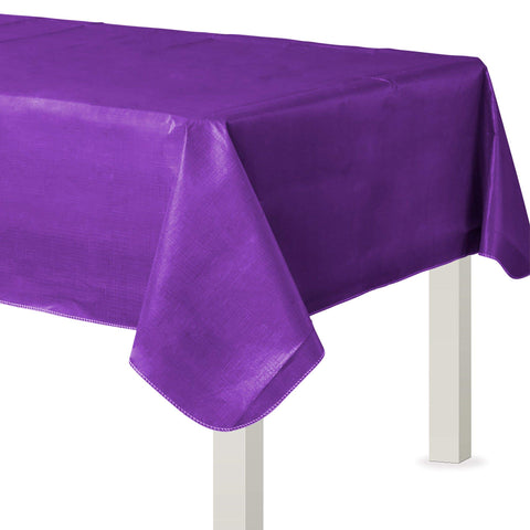 Vibrant New Purple Flannel Backed Table Cover - 54" x 108" (1 Piece) - Durable & Elegant Table Protection - Perfect for All Events