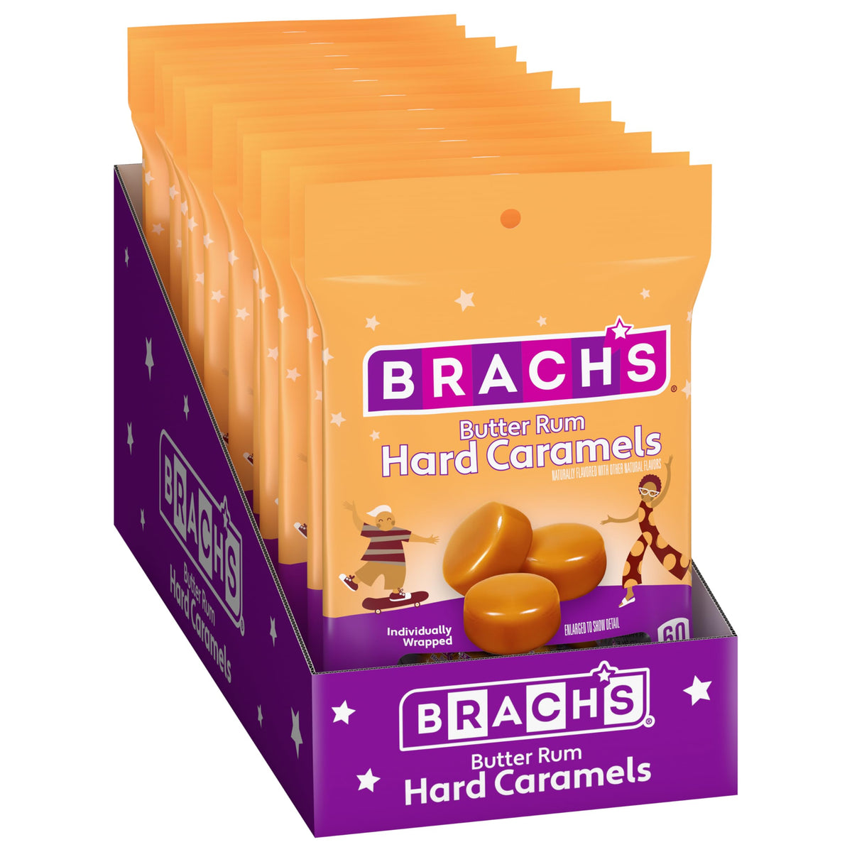 Brach's Nips Butter Rum Flavored Hard Candy, 3.25 ounce, Pack of 12