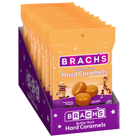 Brach's Nips Butter Rum Flavored Hard Candy, 3.25 ounce, Pack of 12