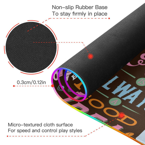 Coffee Cup Wireless Charging Mouse Pad for Mobile Phone Extra Large Gaming Mousepad with 13 Lighting Modes Computer Mat for Gaming MacBook PC Laptop Desk Home Office