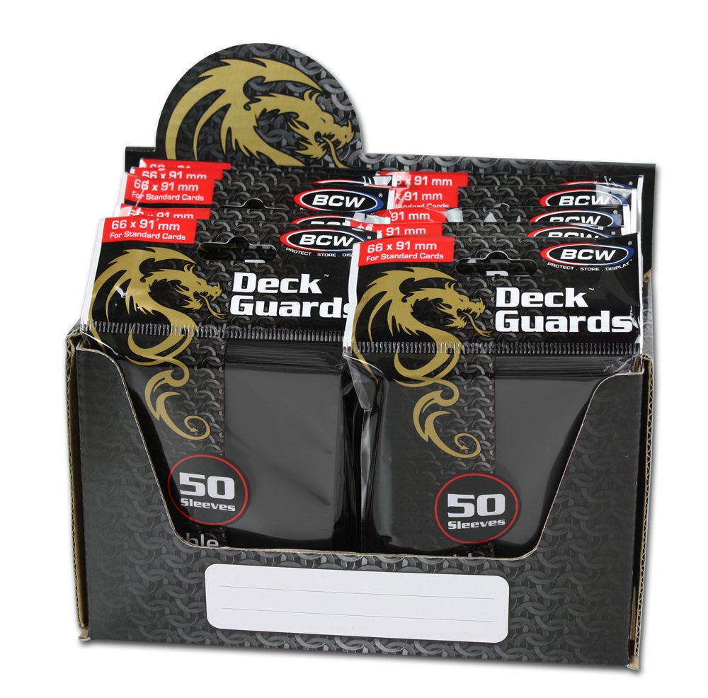 BCW Black Double Matte Deck Guard Card Sleeves, 600 ct