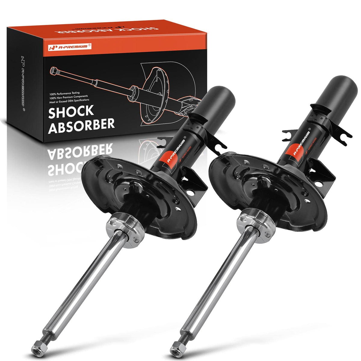 A-Premium Front Pair (2) Strut Shock Absorber Compatible with Nissan Altima 2019 2020 2021 Driver and Passenger Side, FWD