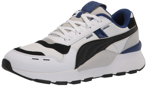 PUMA Men's RS 2.0 Sneaker, Futura White-Black-Elektro Blue, 4