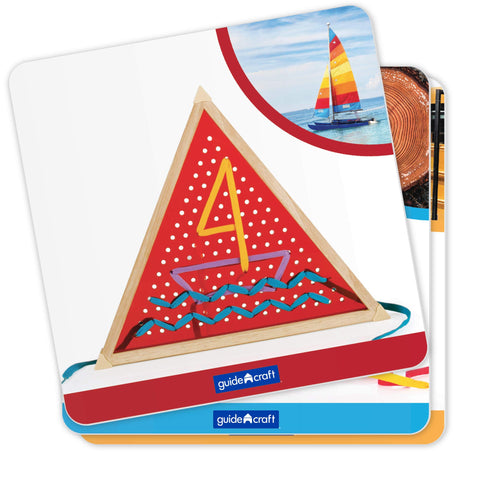 Guidecraft Jumbo Geo Lacing - Early Development and Manipulative Preschool Toys, Geometric Boards & Multi-Colored Laces