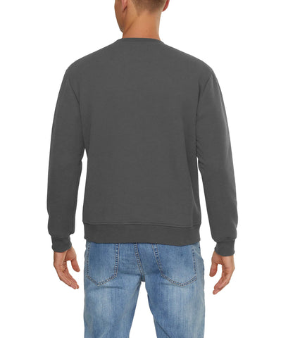 MAGCOMSEN Winter Tops Mens Thermal Underwear Classic Plain Color Sweatshirts Breathable Cotton Sweatshirts Fleece Pullover Mens Classic Crewneck Tops Casual Wear Sweatshirts, Dark Grey