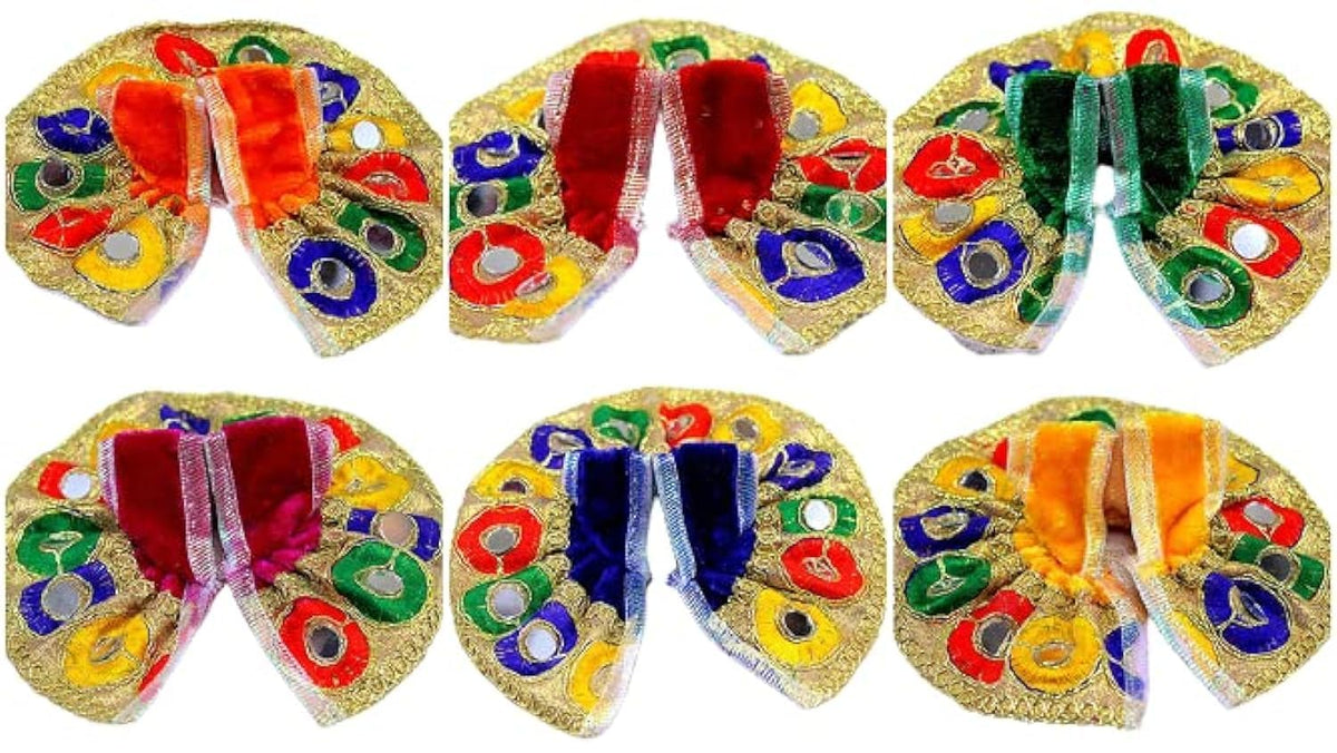 eSplanade Ladoo Gopal Poshak | God Dress | Bhagwaan Ki Poshaak | Dev Vastra - (Set of 6) (Size: 2)