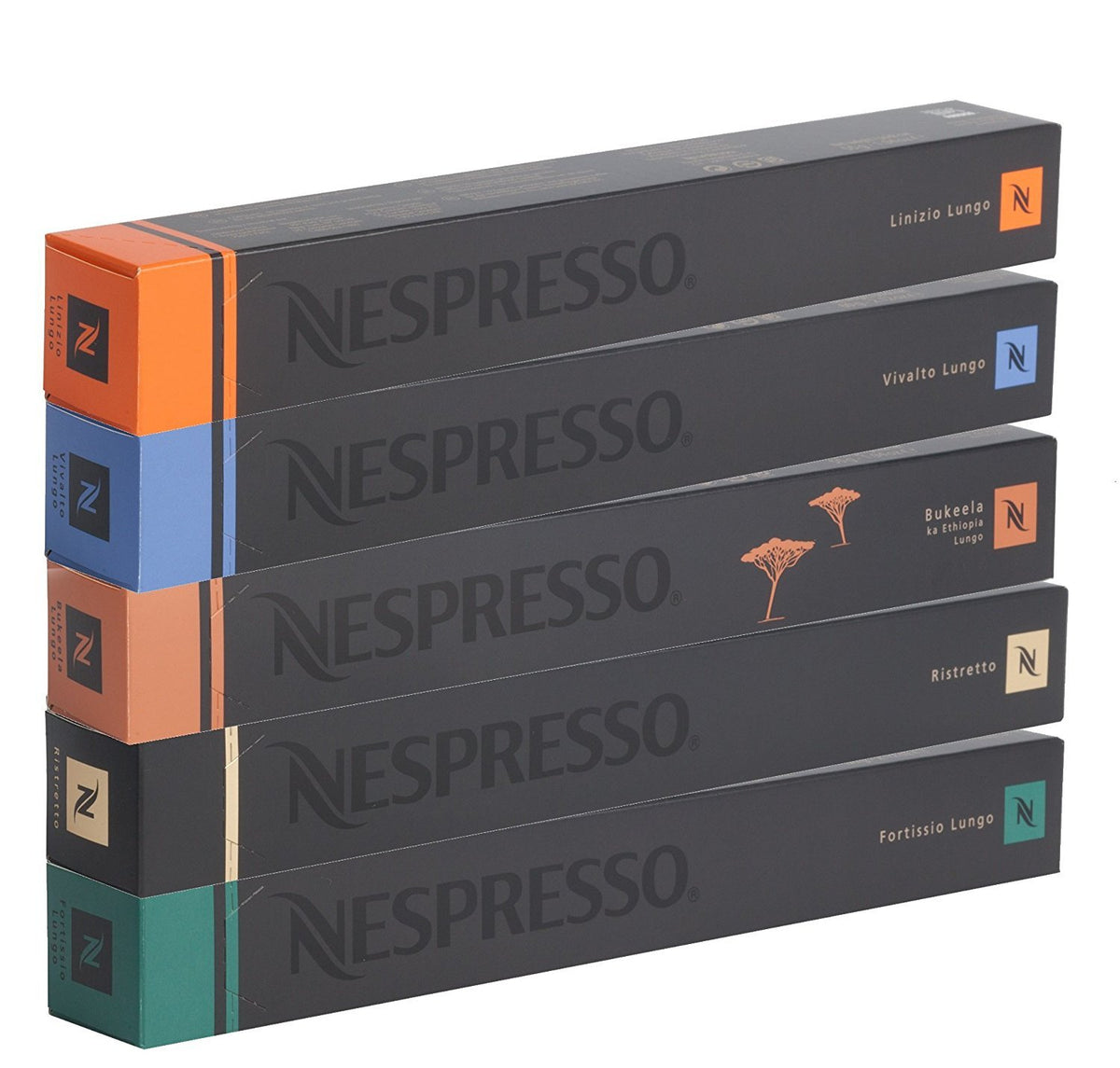 50 Nespresso Coffee Capsules Lungos and Ristretto Mix