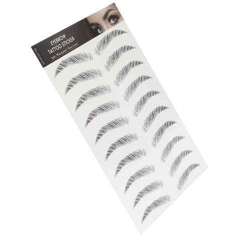 Eyebrow Sticker, Long Lasting Eyebrow Transfers Sticker Household Portable Women Eyebrow Tattoo Sticker Temporary Brow Tattoo Peel Off Grooming Shaping Eyebrow Sticker for Women and Girls(BLACK-03)