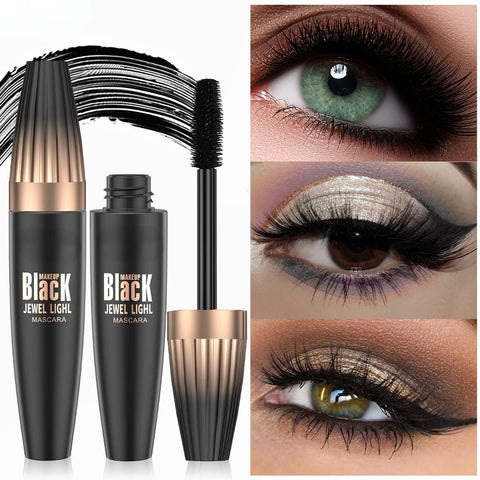 Generic 4D Silk Fiber Mascara Black Natural Volume and Length Liquid Mascara with Fiber extending Thickening and Waterproof Smudge-proof Full and Soft Mascara (1)