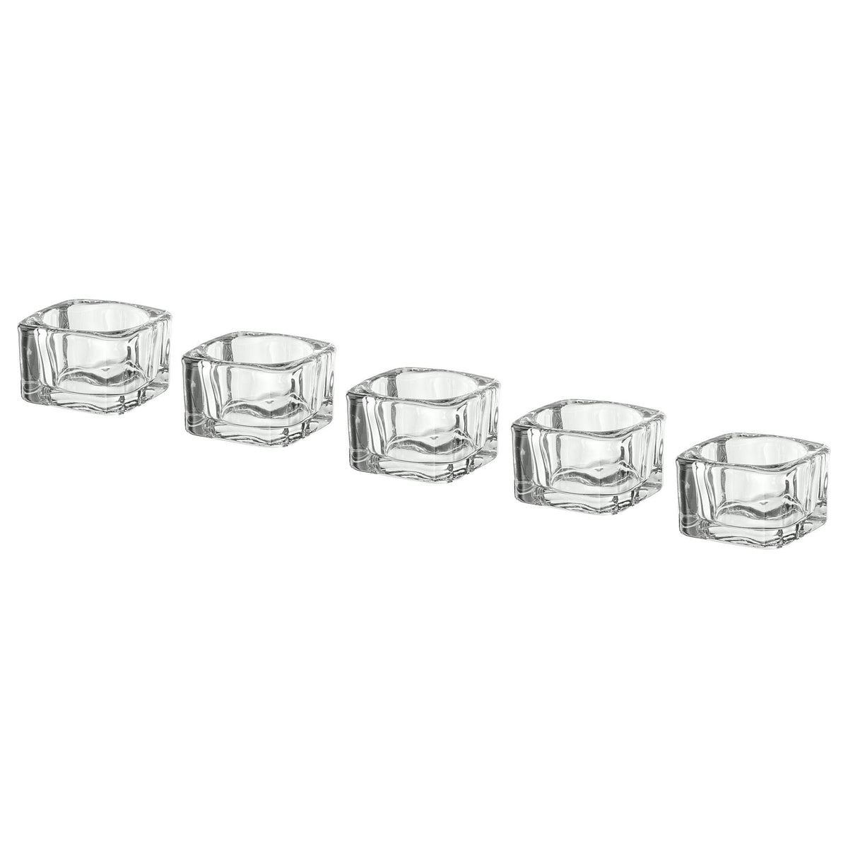 IKEA.. Tealight Holder, Clear Glass