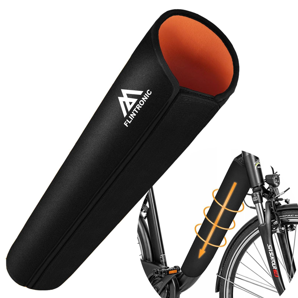 Flintronic E-bike Battery Cover, Anti-Scratch Battery Protection Cover for Integrated Frame Battery, Against Water/Dust/Cold, Extending the Runtime and Life - Universal 30-38 cm Circumference