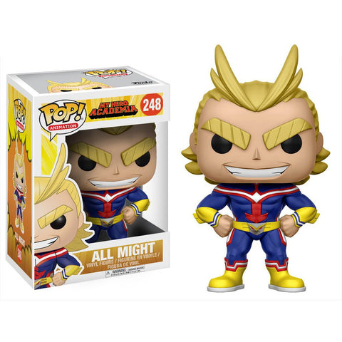 Funko All Might: My Hero Academia x POP! Animation Vinyl Figure & 1 POP! Compatible PET Plastic Graphical Protector Bundle [#248 / 12381 - B]