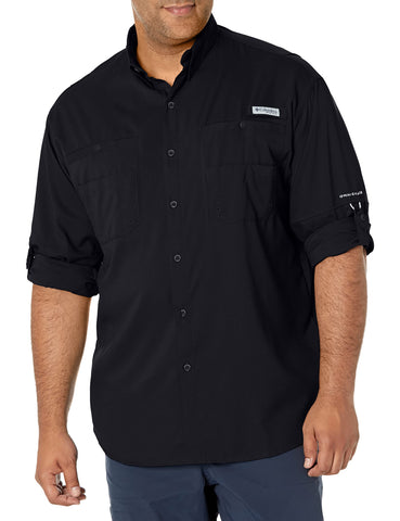 Columbia Men's Plus Tamiami II Long Sleeve Shirt, Black - X-Small