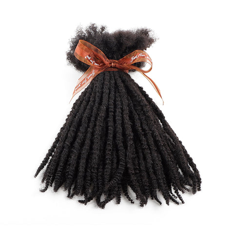 Orientdreads HUman Hair Textured Loc Extensions 8-30inch 0.4 0.6 and 0.8 Thickness Options 100% Real Human Hair Dreadlock Extensions for Man/Women Full Head Handmade Permanent loc Extensions Bundles