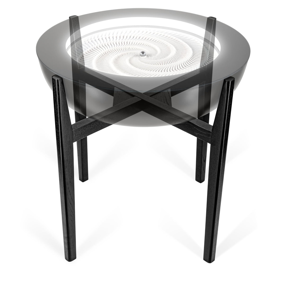 Homedics Drift Sandscape Solid Wood Sand Table Stand Compatible with drift 21â€ , ST-400-BK, ST-400-CE, Black Walnut (Stand Only, Drift Sold Separately)