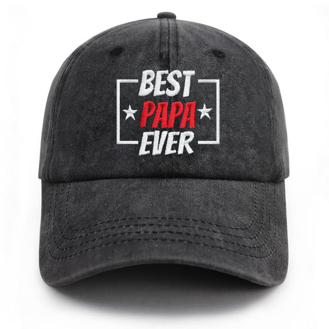 Dad Hats for Men, Best Dad Ever Hat for Fathers Day, Adjustable Embroidered Baseball Cap, Birthday Gifts for Dad Husband Papa