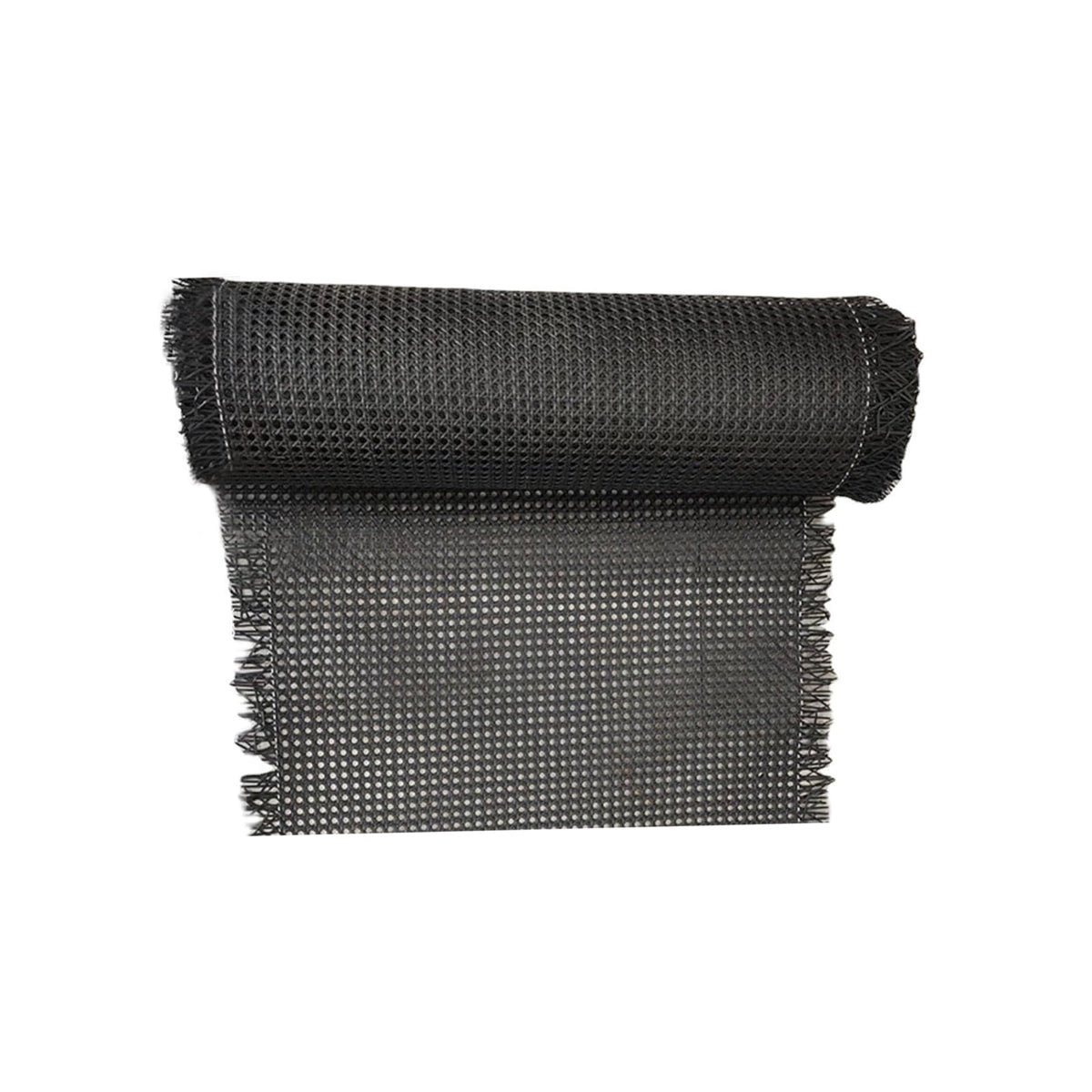 jackfru 1 Roll Caning Material, 3.28ft x 13.78inch Natural Rattan Cane Webbing Roll for Caning Projects Mesh Rattan Fabric for Furniture Chair Cabinet Ceiling (Black, 1.5m x 40cm)