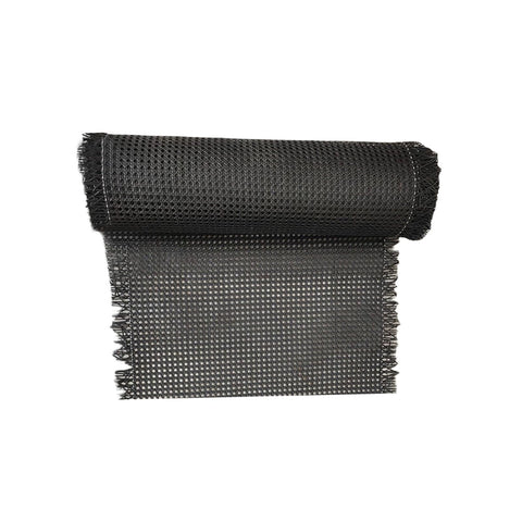 jackfru 1 Roll Caning Material, 3.28ft x 13.78inch Natural Rattan Cane Webbing Roll for Caning Projects Mesh Rattan Fabric for Furniture Chair Cabinet Ceiling (Black, 1.5m x 40cm)